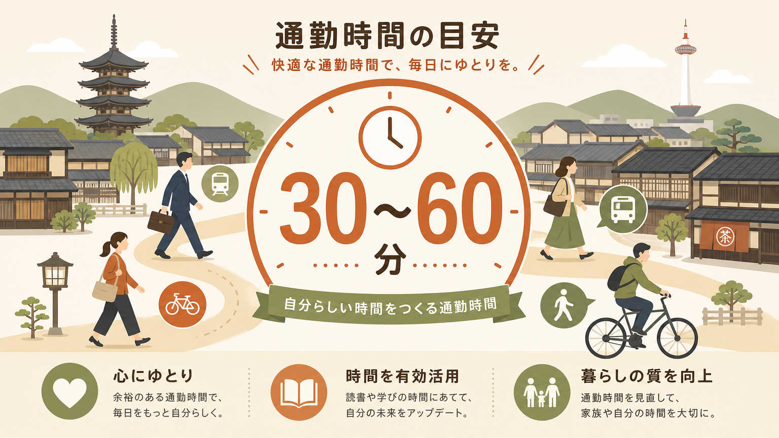 通勤時間の目安とは？片道の平均時間を解説
